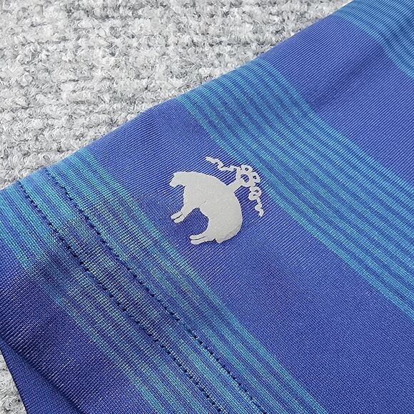 Brooks Brothers Shirt Mens XXL Blue Green Striped Polo Performance Series Golf - Picture 8 of 16